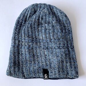 FORBUSITE Blue Knit Oversized Beanie Cap